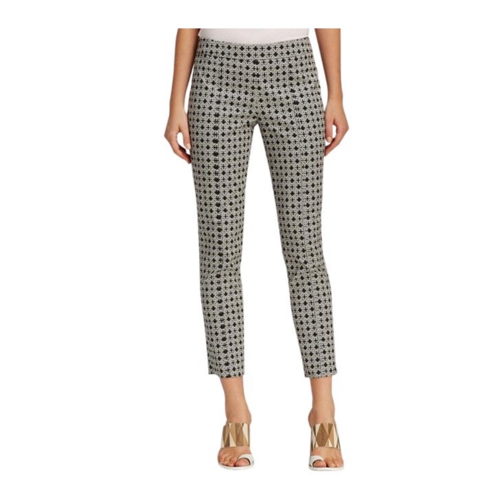 Tory Burch cotton Callie jacquard pant NWT size 12 Preppycore preppy palm beach
